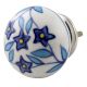 Blue Star Ceramic Floral Drawer Knob